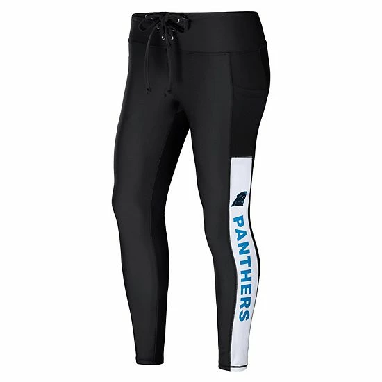 Cheapest 🔔 Unbranded 👩 Women's WEAR By Erin Andrews Black Carolina Panthers Leggings 🎁 - Image 3