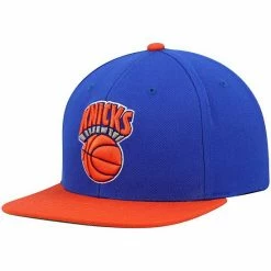 Flash Sale 🤩 Unbranded Men's Mitchell & Ness Blue/Orange New York Knicks Hardwood Classics Team Two-Tone 2.0 Snapback Hat 🔥