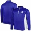 Cheapest ❤️ Unbranded Men's Royal/White Indianapolis Colts Big & Tall Quarter-Zip Jacket 🎁