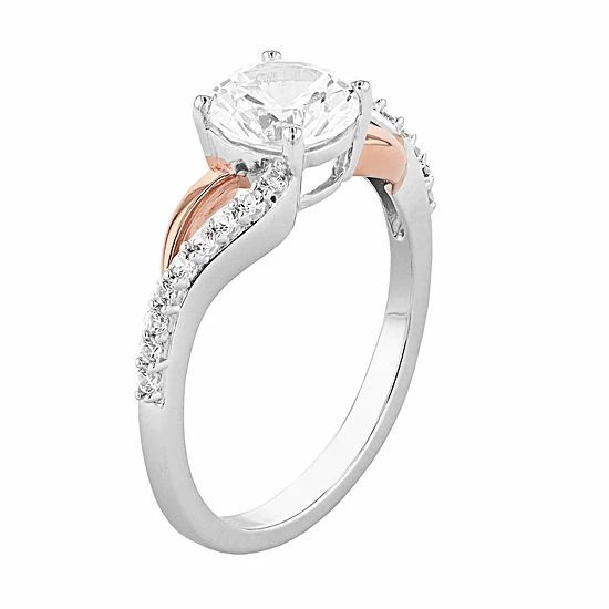 New 🥰 Unbranded Sterling Silver Lab-Created White Sapphire Twist Ring ❤️ - Image 2