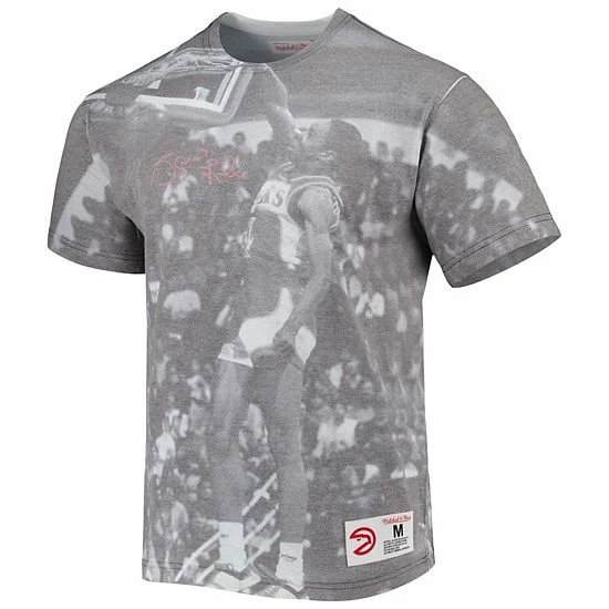 Outlet 🤩 Unbranded Men's Mitchell & Ness Spud Webb Gray Atlanta Hawks Above The Rim Sublimated T-Shirt 🥰 - Image 3