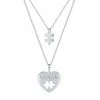 Budget 👏 Unbranded Sterling Silver Puzzle Piece & "YOU ARE MINE" Heart Necklace Set 🌟