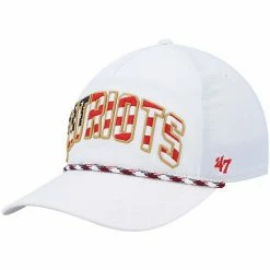 Promo ⌛ Unbranded Men's '47 White New England Patriots Hitch Stars And Stripes Trucker Adjustable Hat 🎁