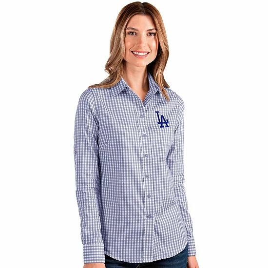 Wholesale π Unbranded π© Womenβs Antigua Los Angeles Dodgers Blue Structure Woven π Shirt π