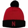 Outlet 👍 Unbranded Men's Top Of The World Scarlet/Black Nebraska Huskers Core 2-Tone Cuffed Knit Hat With Pom 👍