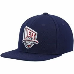 Wholesale 😉 Unbranded Men's Mitchell & Ness Navy New Jersey Nets Hardwood Classics Team Ground 2.0 Snapback Hat ⌛
