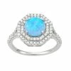 Cheapest ❤️ Unbranded Sterling Silver Lab-Created Opal & Cubic Zirconia Ring ✨