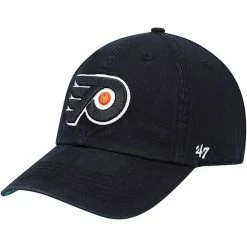Wholesale ✔️ Unbranded Men's '47 Black Philadelphia Flyers Team Franchise Fitted Hat 😍