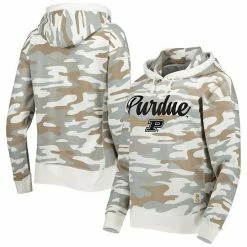 Hot Sale ⌛ Unbranded 👩 Women's Pressbox Camo Purdue Boilermakers San Pablo Pullover Hoodie 😀