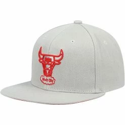 Discount ❤️ Unbranded Men's Mitchell & Ness Gray Chicago Bulls Hardwood Classics Tonal Snapback Hat 🎉