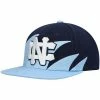 Wholesale 👍 Unbranded Men's Mitchell & Ness Carolina Blue/Navy North Carolina Tar 👠 Heels Sharktooth Snapback Hat ✔️