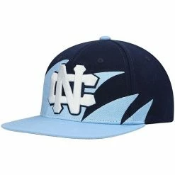 Wholesale 👍 Unbranded Men's Mitchell & Ness Carolina Blue/Navy North Carolina Tar 👠 Heels Sharktooth Snapback Hat ✔️
