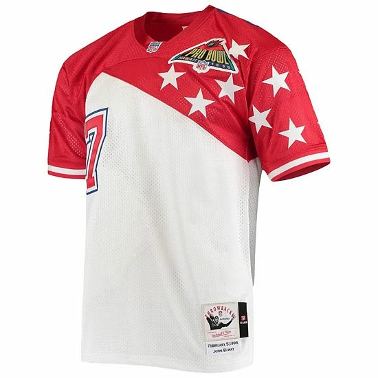 Promo ⭐ Unbranded Men's Mitchell & Ness John Elway White/Red AFC 1994 Pro Bowl Authentic Jersey 🌟 - Image 3