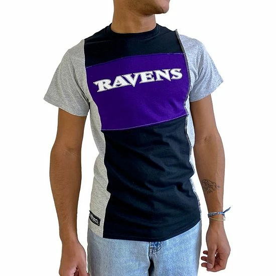 Cheapest โ Unbranded Men's Refried Apparel Heathered Black Baltimore Ravens Split T-Shirt ๐