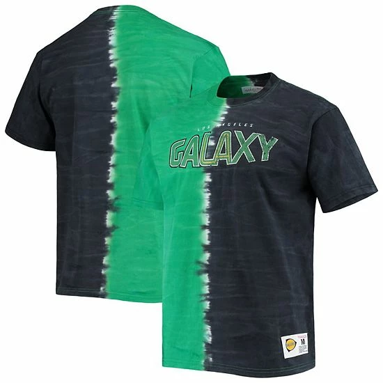 Budget ๐งจ Unbranded Men's Mitchell & Ness Green LA Galaxy Vertical Tie-Dye Top ๐งจ