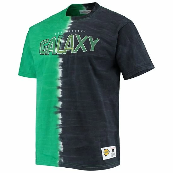 Budget ๐งจ Unbranded Men's Mitchell & Ness Green LA Galaxy Vertical Tie-Dye Top ๐งจ - Image 3