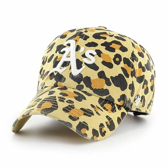 Flash Sale ๐ Unbranded ๐ฉ Women's '47 Oakland Athletics Tan Cheetah Clean Up Adjustable Hat ๐