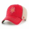 Hot Sale ✔️ Unbranded Men's '47 Red/Natural Tampa Bay Buccaneers Legacy Trawler Trucker Clean Up Snapback Hat ⌛