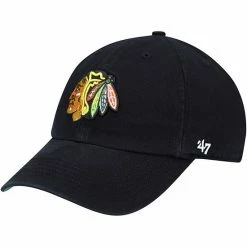 Flash Sale 🛒 Unbranded Men's '47 Black Chicago Blackhawks Team Franchise Fitted Hat ✨