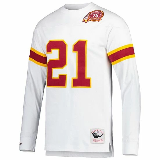 Discount ๐ Unbranded Men's Mitchell & Ness Sean Taylor White Washington Commanders Retired Player Name & Number Long Sleeve Top ๐งจ - Image 3