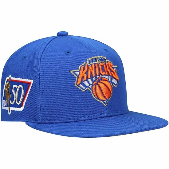 Wholesale ๐ Unbranded Men's Mitchell & Ness Blue New York Knicks 50th Anniversary Snapback Hat โจ - Image 2