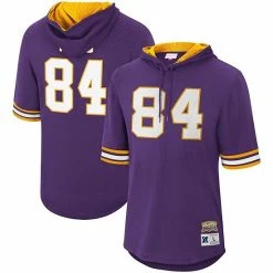 Best deal 🤩 Unbranded Men's Mitchell & Ness Randy Moss Purple Minnesota Vikings Retired Player Mesh Name & Number Hoodie T-Shirt 👍