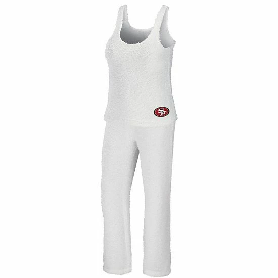 New ๐ Unbranded ๐ฉ Women's WEAR By Erin Andrews Cream San Francisco 49ers Cozy Scoop Neck Tank Top & Pants Sleep Set ๐ฅ - Image 2