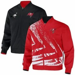 Hot Sale 🎁 Unbranded Men's NFL X Staple Red Tampa Bay Buccaneers Reversible Core Jacket 🧨