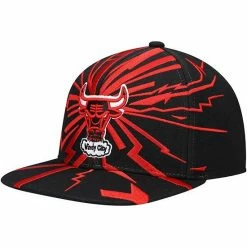 Budget ✔️ Unbranded Men's Mitchell & Ness Black Chicago Bulls Hardwood Classics Earthquake Snapback Hat 👍