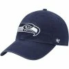 Hot Sale ✨ Unbranded Youth '47 College Navy Seattle Seahawks Logo Clean Up Adjustable Hat ⌛