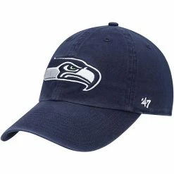 Hot Sale ✨ Unbranded Youth '47 College Navy Seattle Seahawks Logo Clean Up Adjustable Hat ⌛