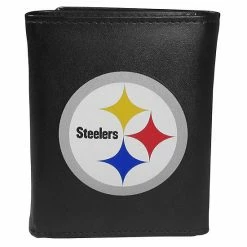 Discount 🧨 Unbranded Men's Pittsburgh Steelers Logo Tri-Fold Wallet 👏