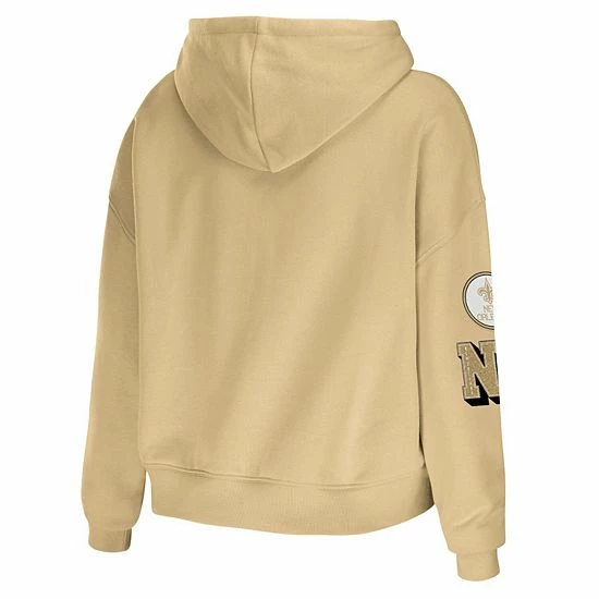 Outlet ๐ Unbranded ๐ฉ Women's WEAR By Erin Andrews Gold New Orleans Saints Plus Size Modest Cropped Pullover Hoodie โ - Image 4