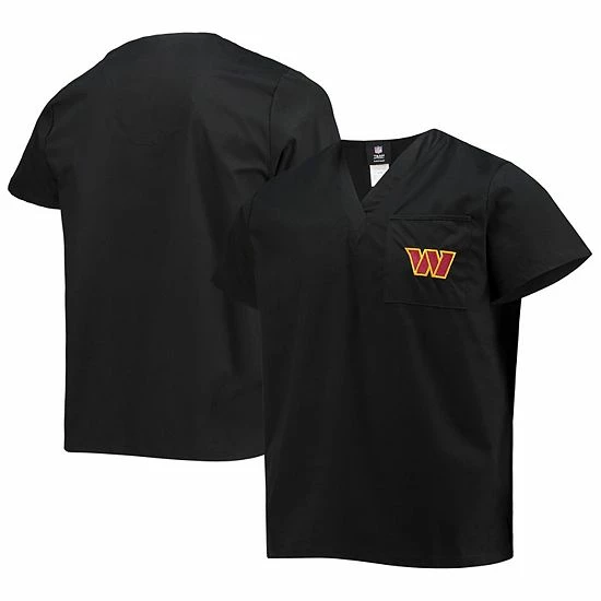 Cheapest ❤️ Unbranded Men's Concepts Sport Black Washington Commanders V-Neck Scrub Top ✔️