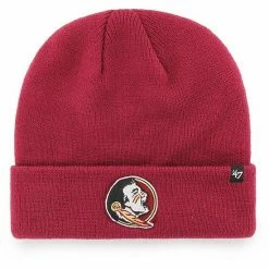 Brand new 🤩 Unbranded Men's '47 Garnet Florida State Seminoles Raised Cuffed Knit Hat 🎉