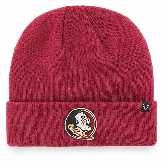 Brand new ๐คฉ Unbranded Men's '47 Garnet Florida State Seminoles Raised Cuffed Knit Hat ๐