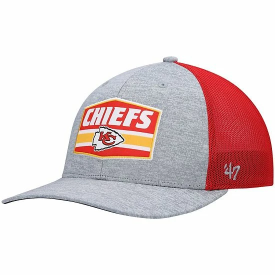 Promo 😉 Unbranded Men's '47 Heathered Gray/Red Kansas City Chiefs Motivator Flex Hat 🤩 - Image 2