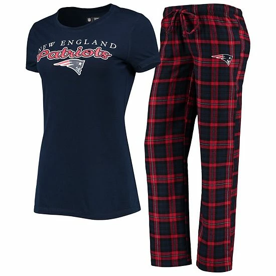 Deals 🔔 Unbranded 👩 Women's Concepts Sport Navy/Red New England Patriots Logo T-Shirt & Pants Set 🎉