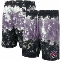 Best reviews of 👍 Unbranded Men's Mitchell & Ness Black/Purple Toronto Raptors Hardwood Classics Terry Tie-Dye Shorts 🥰