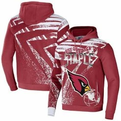 Promo 😀 Unbranded Men's NFL X Staple Cardinal Arizona Cardinals All Over Print Pullover Hoodie 🎉