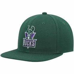 Deals 😍 Unbranded Men's Mitchell & Ness Green Milwaukee Bucks Hardwood Classics Team Ground 2.0 Snapback Hat 🧨