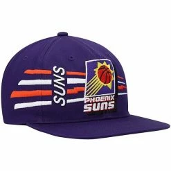 Best Pirce 👍 Unbranded Men's Mitchell & Ness Purple Phoenix Suns Hardwood Classics Retro Bolt Deadstock Snapback Hat ⭐