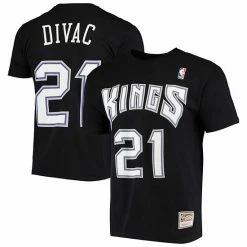 Top 10 😀 Unbranded Men's Mitchell & Ness Vlade Divac Black Sacramento Kings Hardwood Classics Stitch Name & Number T-Shirt 🛒