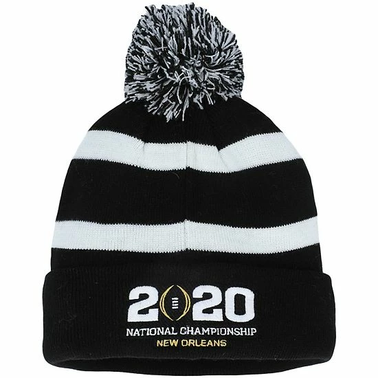 Wholesale 💯 Unbranded Men's '47 Black LSU Tigers 2020 College Football Playoff National Championship Breakaway Cuffed Knit Hat With Pom 🤩 - Image 3