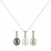Outlet ✨ Unbranded Sterling Silver Dyed Freshwater Cultured Pearl Pendant Set 🧨