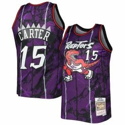 Brand new 👍 Unbranded Men's Mitchell & Ness Vince Carter Purple Toronto Raptors 1998-99 Hardwood Classics Marble Swingman Jersey 🧨