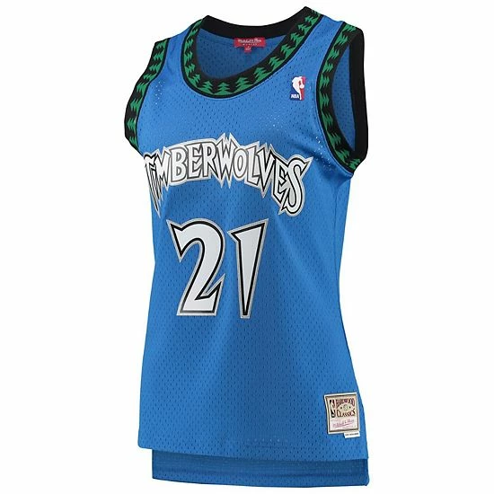 Wholesale โค๏ธ Unbranded ๐ฉ Women's Mitchell & Ness Kevin Garnett Blue Minnesota Timberwolves Hardwood Classics Swingman Jersey ๐ - Image 3