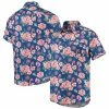 Flash Sale ⭐ Unbranded Men's FOCO Royal Chicago Cubs Floral Linen Button-Up 👚 Shirt 🔥