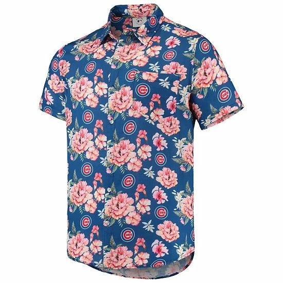 Flash Sale โญ Unbranded Men's FOCO Royal Chicago Cubs Floral Linen Button-Up ๐ Shirt ๐ฅ - Image 3