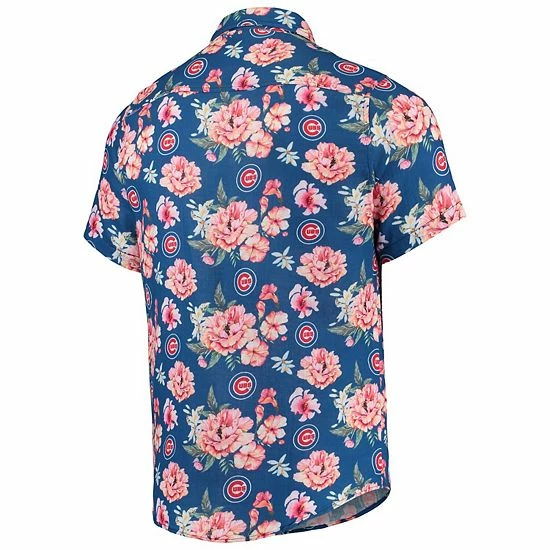 Flash Sale โญ Unbranded Men's FOCO Royal Chicago Cubs Floral Linen Button-Up ๐ Shirt ๐ฅ - Image 4